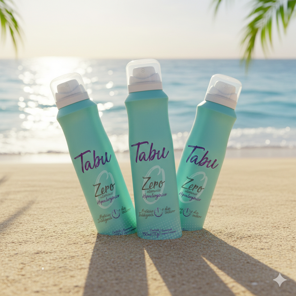 Kit 3 unid - Desodorante Aerosol Tabu Zero Alumínio 150Ml em Oferta na Shopee