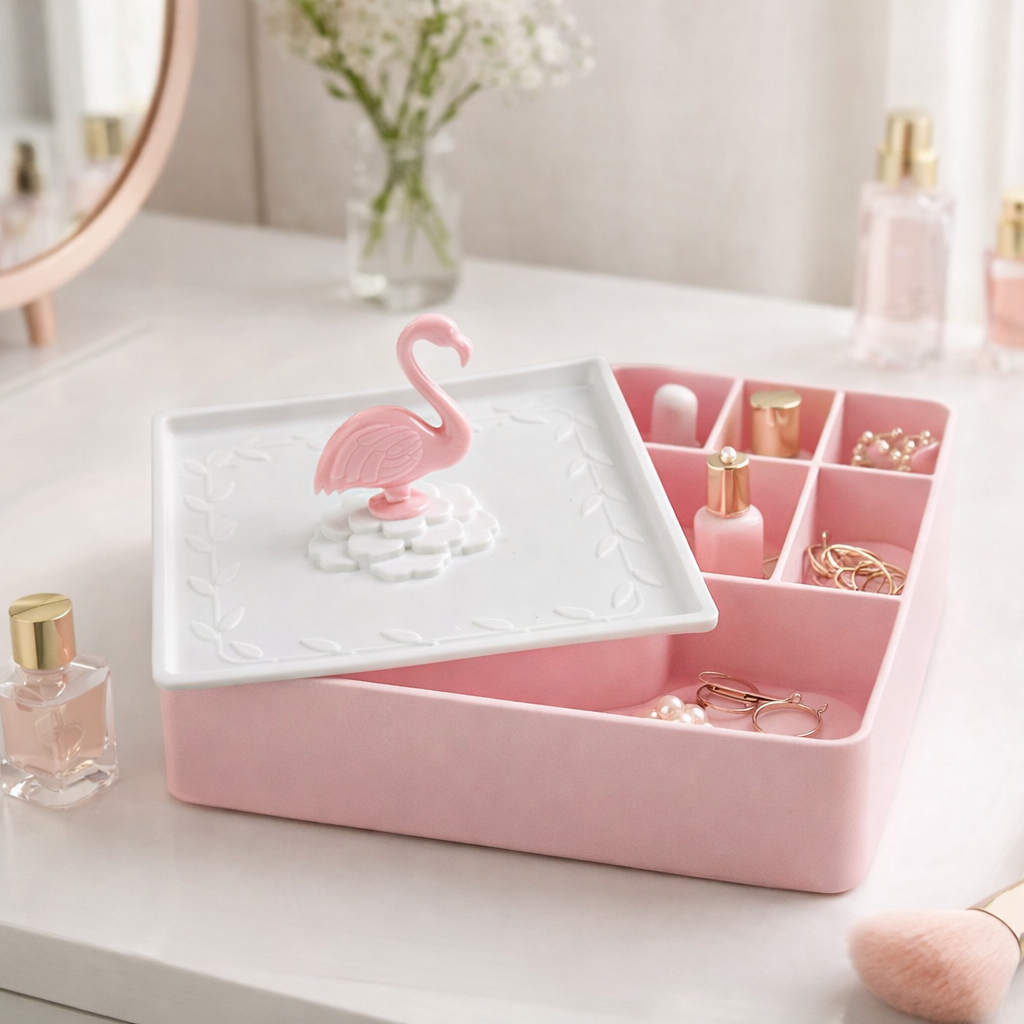 Organizador Multiuso Flamingo de Mesa Lifestyle - Jacki Design em Oferta na Shopee