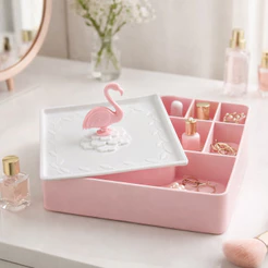 Organizador Multiuso Flamingo de Mesa Lifestyle - Jacki Design