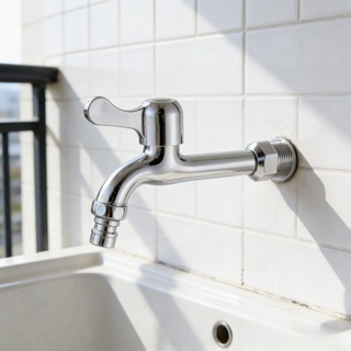 Torneira Luxo 1/2" INOX PARA Tanque 15CM alongada Tanque Jardim Garagem Quintal Abs Cromado em Oferta na Shopee