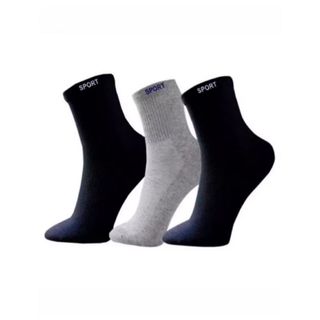 kit até 24 meias masculina cano longo algodão sport(kit3,6,12 pares)