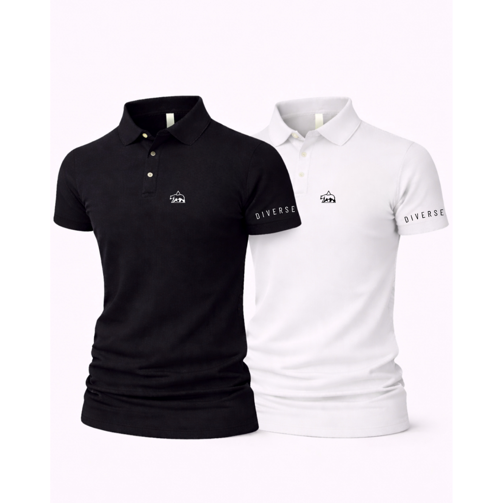 Camisa Polo Kit 2 Peças Diverse Feito em Piquet