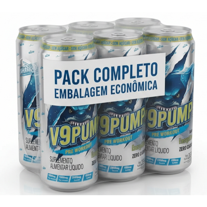 V9 DRINK SABOR ENERGETICO 269ML FARDO C/ 6 UND - SHARK PRO