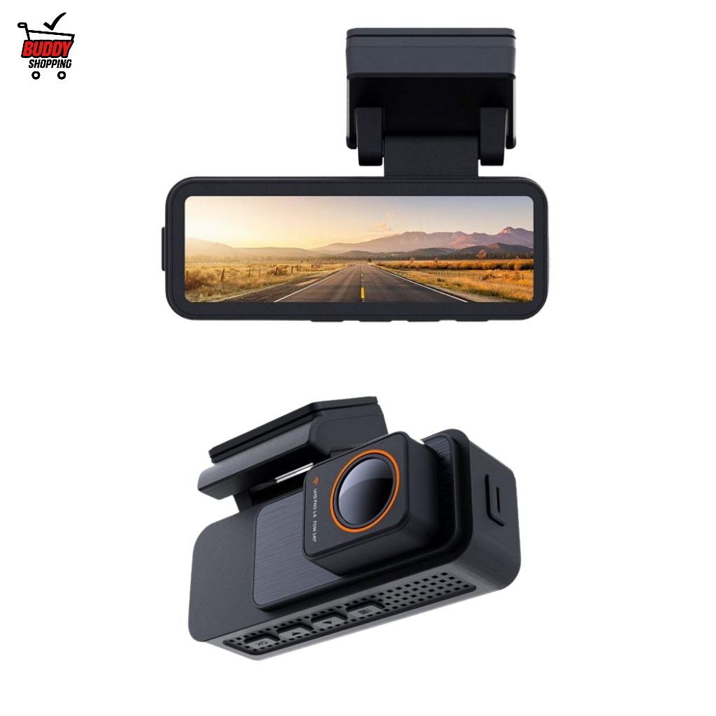 Câmera Veicular KP-S148 4K Ultra HD Tela IPS 3.2 Pol Gravação Loop Metal e ABS P