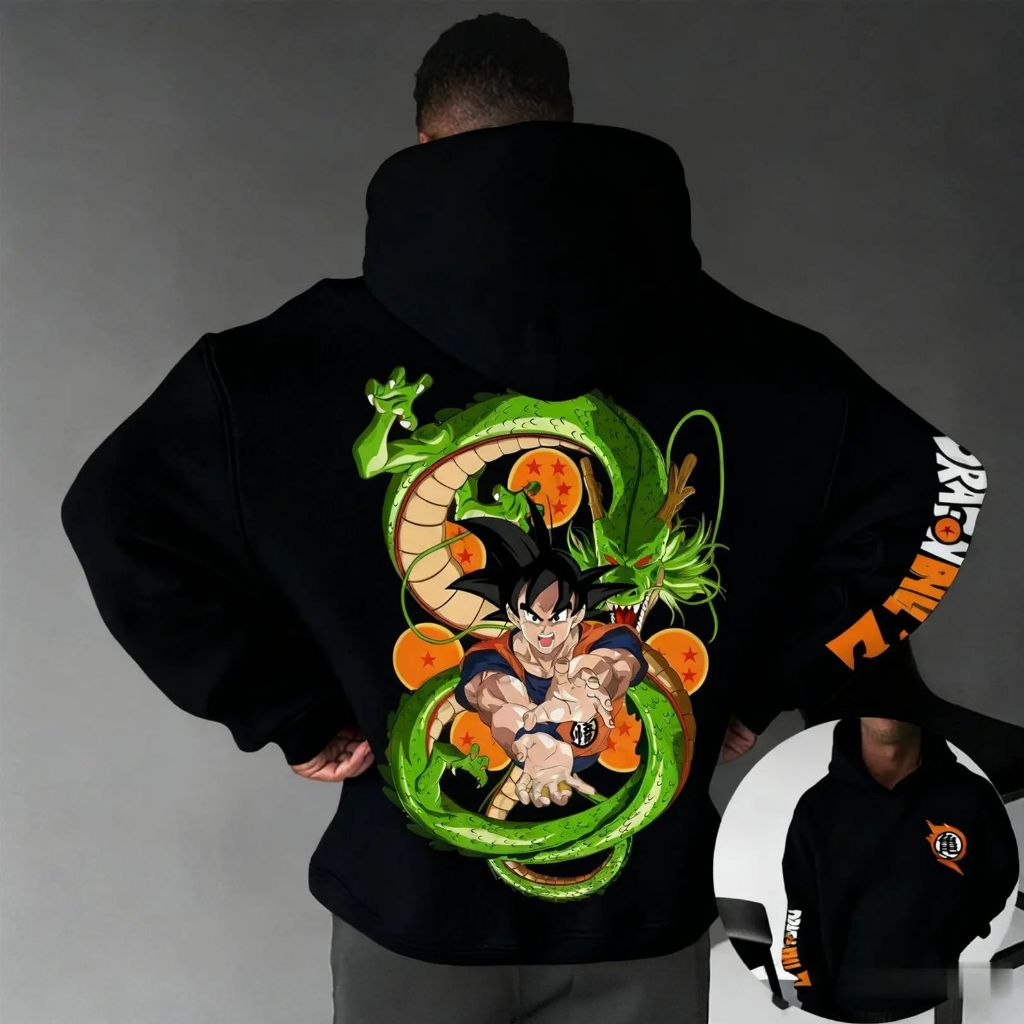 Moletom Canguru com Capuz Dragon B Shenlon & Gok Aftersoul Unissex Plus Size P ao G3 Peluciado