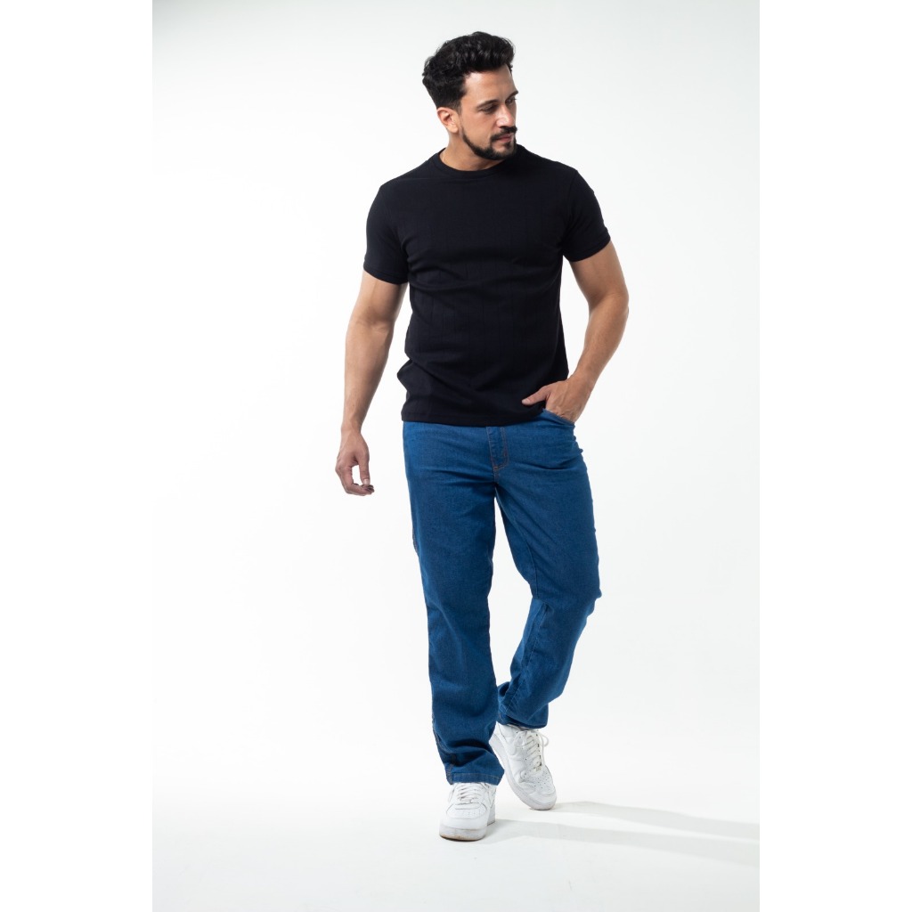 Calça Jeans Masculina Reta Tradicional Básica Trabalho Serviço Ref 916
