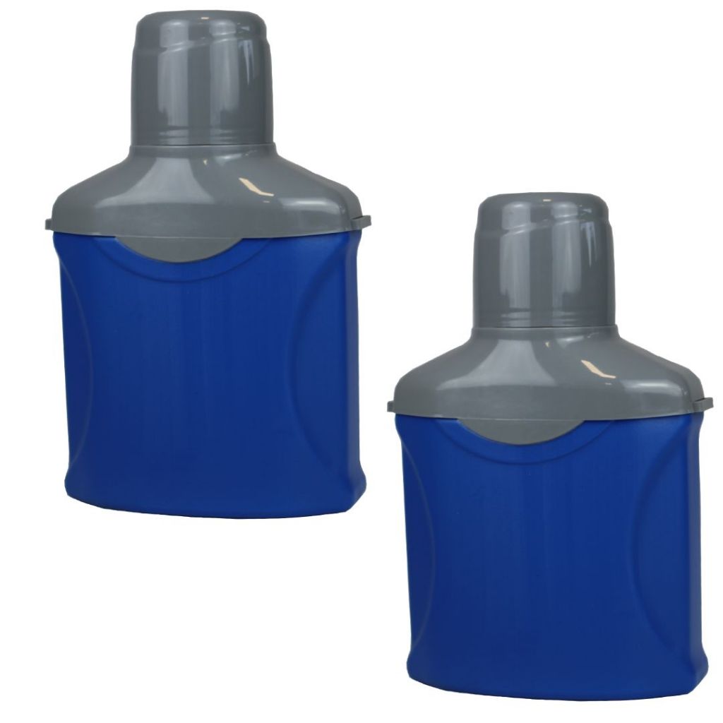 Combo 2 cantil Térmicos Azul 1 Litro – Ideal para Trabalho, Academia e Viagens