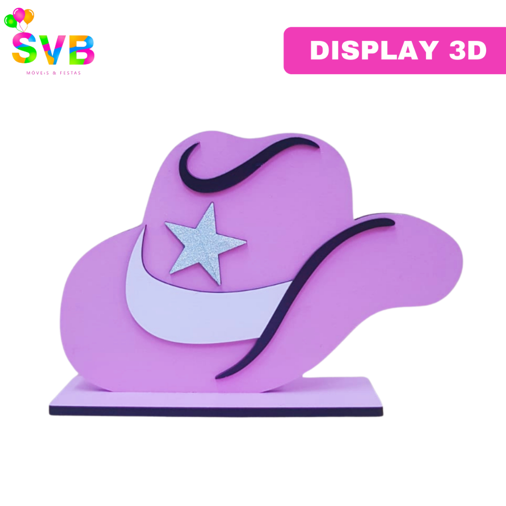 Display Chapéu Boiadeira Mdf Decoração Festa Aniversário