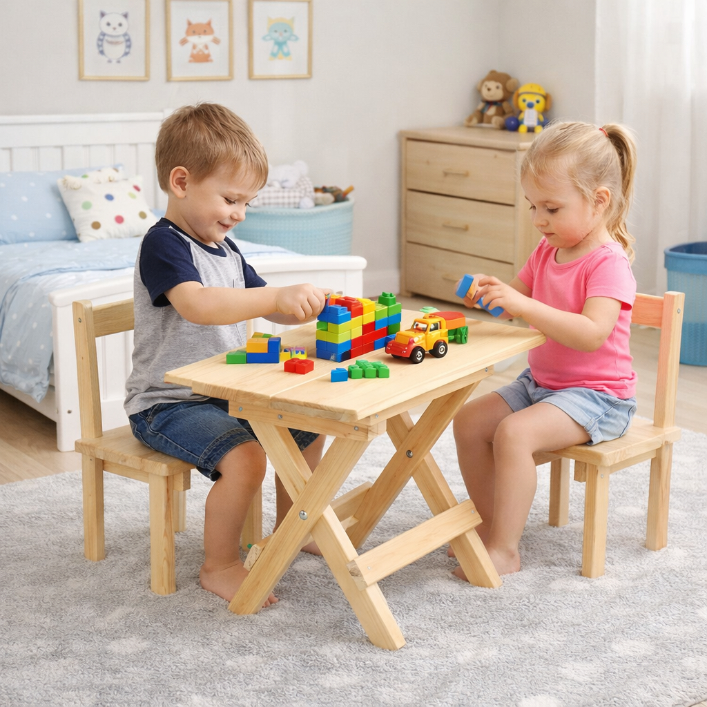 Conjunto Mesa e Cadeira Infantil,Jogo De Mesa e 2 Cadeiras,Mesinha De Atividades,Mesa Dobrável infantil