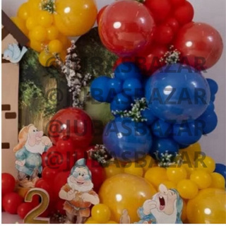 Balão de aniversário kit com 132 PÇS Branca de Neve para decoração de Festas. em Oferta na Shopee