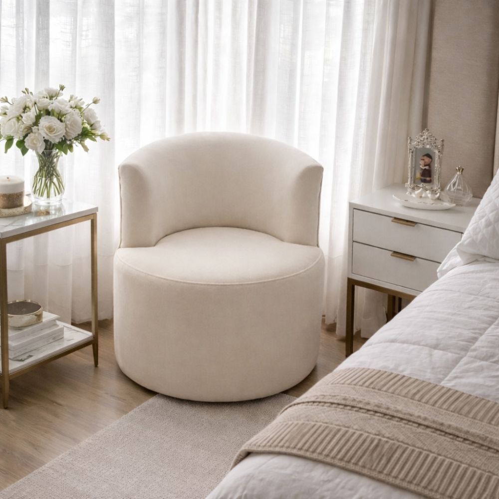 Poltrona GAMI Poltrona Moderna Confortável para Sala de Estar Tecido Macio Boucle