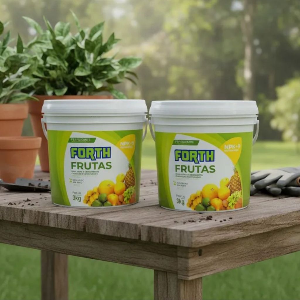 Kit 2 Adubo Forth Frutas Balde 3 Kg Npk+9  Forth