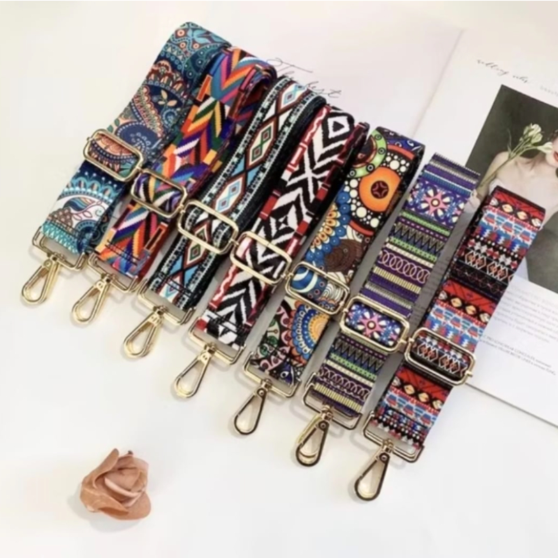 Alça Para Bolsa Transversal Estampada Colorida Moda Tendência