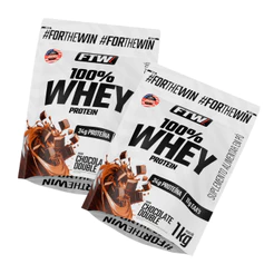 Kit 2X 100% Whey Protein Refil 1KG - FTW