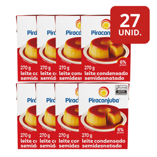 Kit 27 Leite Condensado Semidesnatado Piracanjuba 270g em Oferta na Shopee