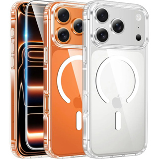 Capa Capinha Clear Magnética + Película 9D 3D Para iPhone 17, 17 Air, 17 Pro, 17 Pro Max em Oferta na Shopee