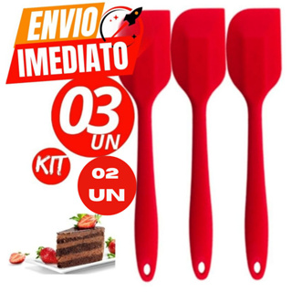 Kit 03, OU 02 UNIDADES. Espatula Pao Duro de Silicone Casa Cozinha Buffet Restaurante confeitaria em Oferta na Shopee