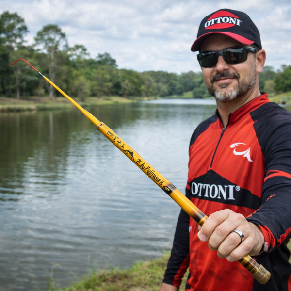 Vara Telescópica Fujiyama 5,00 Mts Para Pesca Retratil Carbono Gomo Curto Modelo Bambu Pesca De Mão