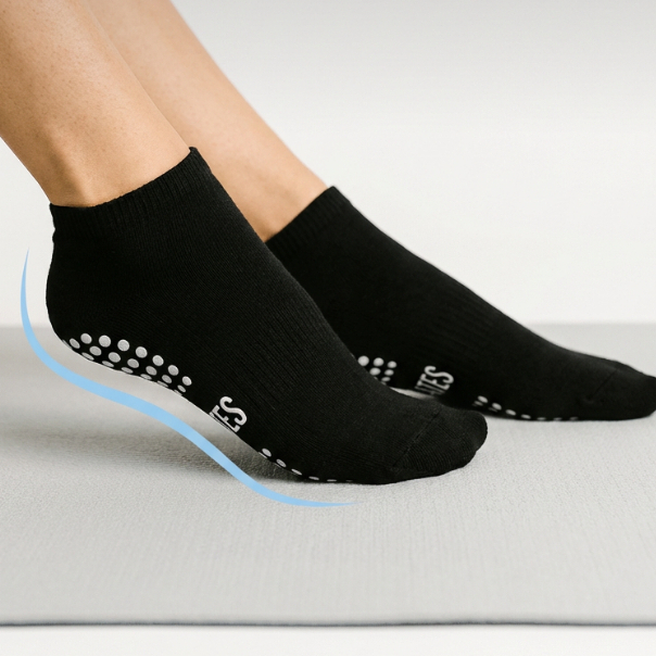 Imagem Kit 3 a 12 Pares Meia Antiderrapante Profissional Para Pilates Academia Fitness Hidroginástica Sapatilha Confortável