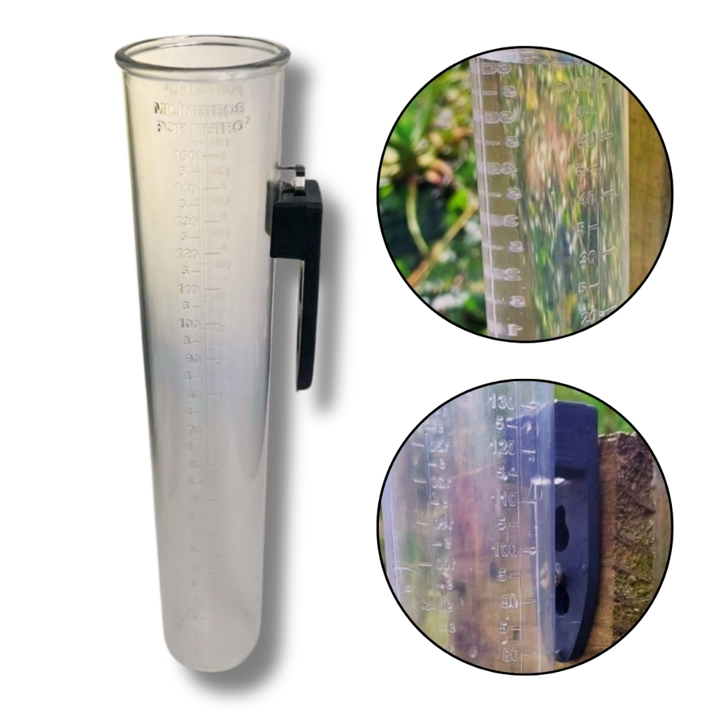 Pluviômetro Medidor Chuva 150mm Plástico Forte Medidor de Chuva Analógico Suporte Removível em Oferta na Shopee