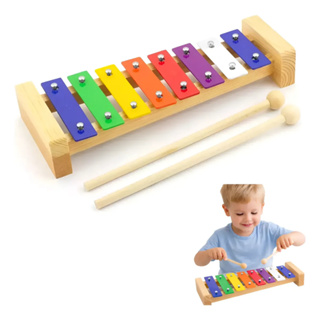 Xilofone Metalofone Brinquedo Criança pedagógico Infantil com 8 Notas Colorido Escola em Oferta na Shopee