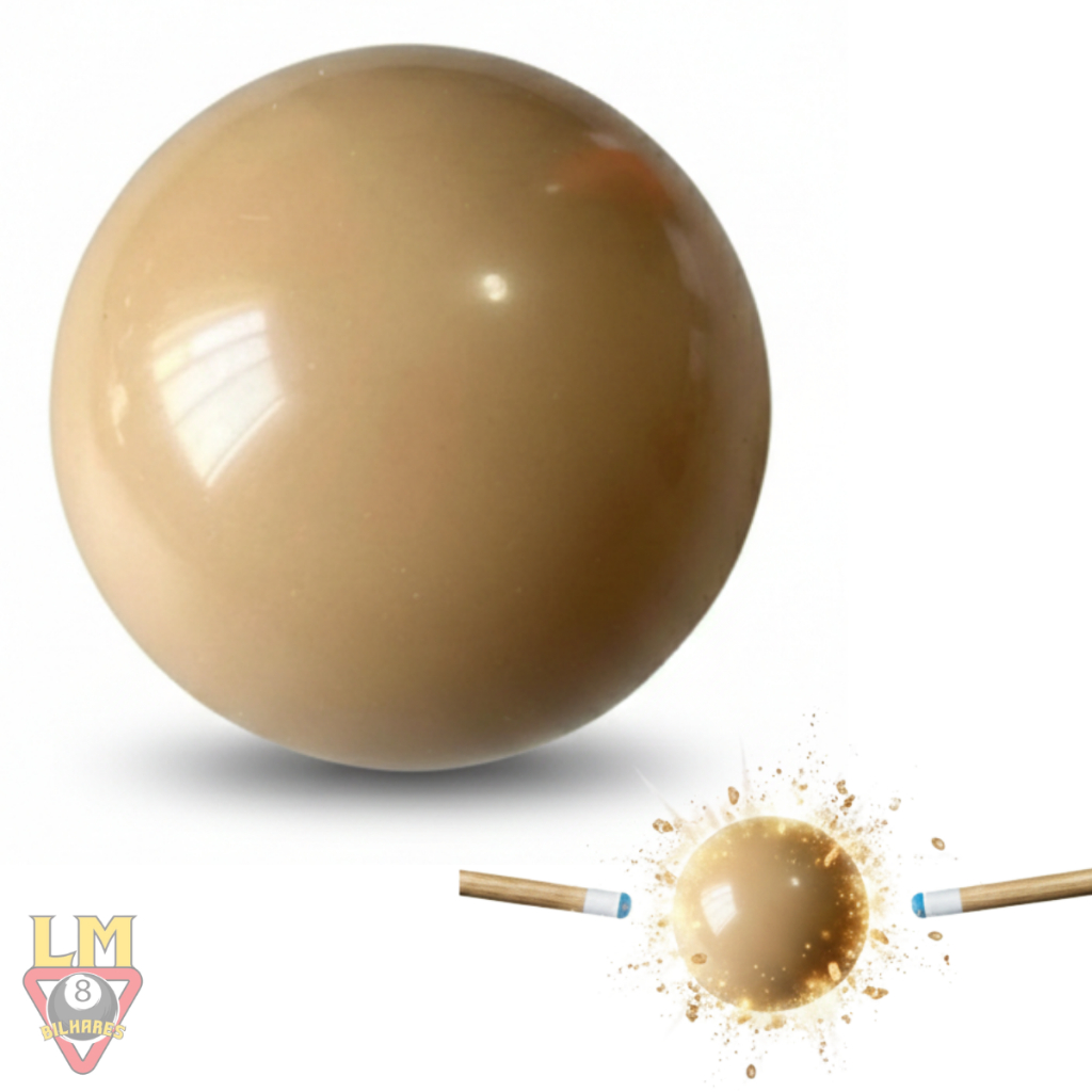 Bola p/ Sinuca Marrom 50MM/54MM (Café com Leite) Bilhar Snooker