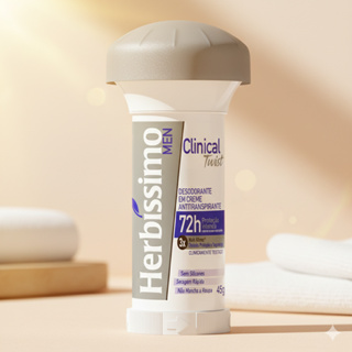 Desodorante Twist Antitranspirante Herbíssimo Clinical Men 45G em Oferta na Shopee