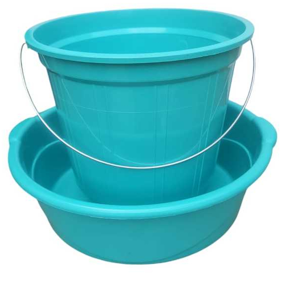 Balde 7 Litros Reforçado com Alça de Ferro + Bacia 6,5L Ideal para Limpeza e Lavanderia