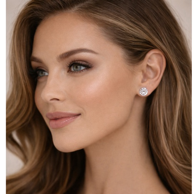 Brinco Feminino Masculino Unisexx Pedra zircônia Banhado a Ouro 18k em Oferta na Shopee