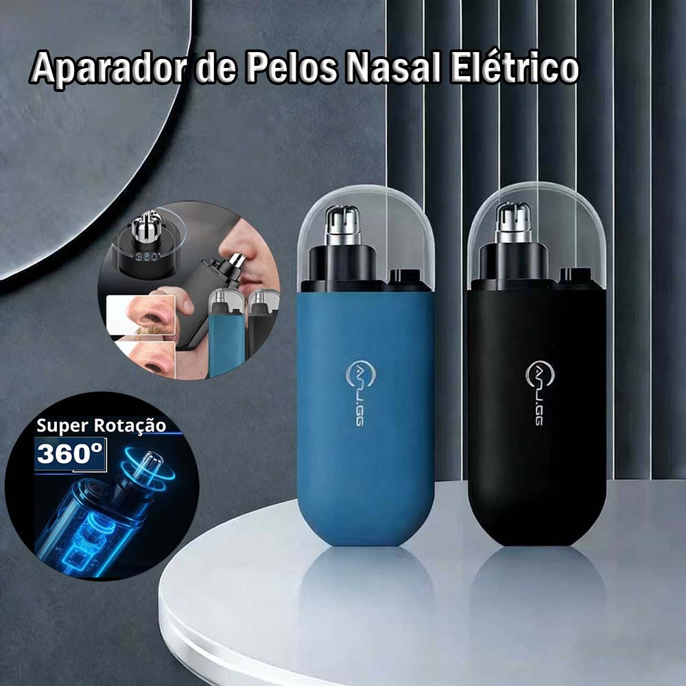 Aparador de Pelos 3 em 1 Elétrico Recarregável Portátil Para Nariz Orelha Rosto