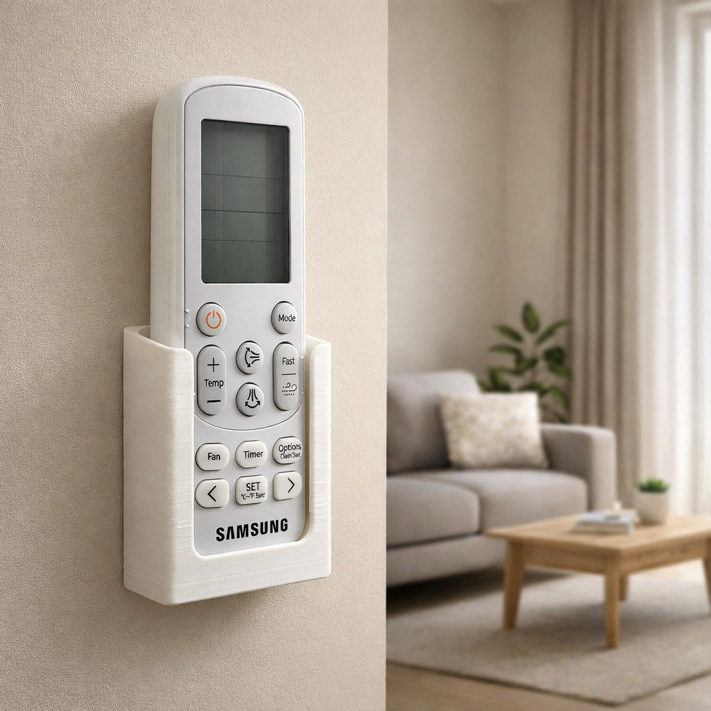 Suporte De Parede Para Controle de Ar Condicionado Samsung Split - Fixação Com Fita 3m Original