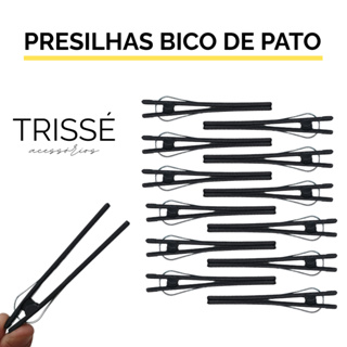 Presilhas Bico de Pato Trisse Clips Profissional para Cabelo Tintura Prendedor Grampos de Cabelo em Oferta na Shopee