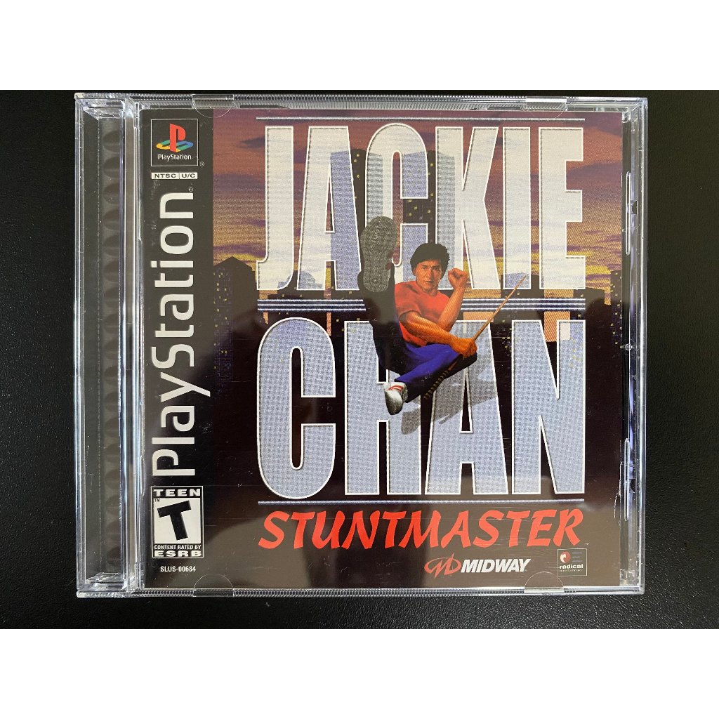 Jackie Chan's Stunt Master [Extremamente Raro Com o Cartão Promocional] – PS1 – Original – Mídia Preta – Completo – CIB
