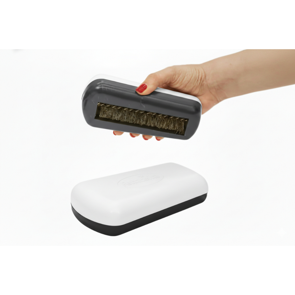 Kit C/ 2 Mini Vassoura Varredora Papa Migalha Feiticeira Magica Para Mesa E Estofados Tira Pelos Pó