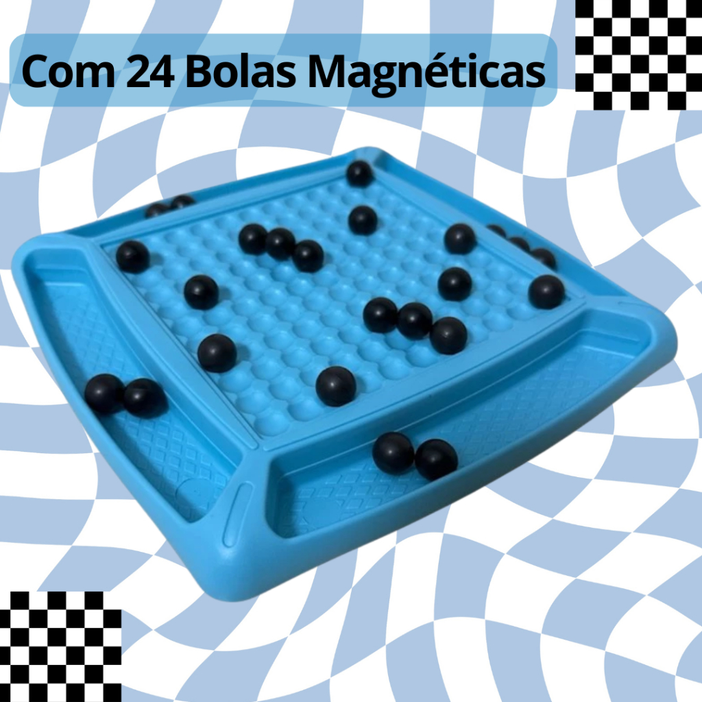 Jogo De Xadrez Magnético Tabuleiro Portátil Pedras Magnéticas Educativas