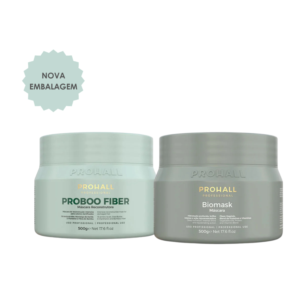 Kit Máscaras Prohall Biomask + Proboo Fiber 500g Cronograma