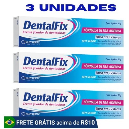 Dentalfix 20g Fixador de Dentaduras S/ sabor - unidade e kit