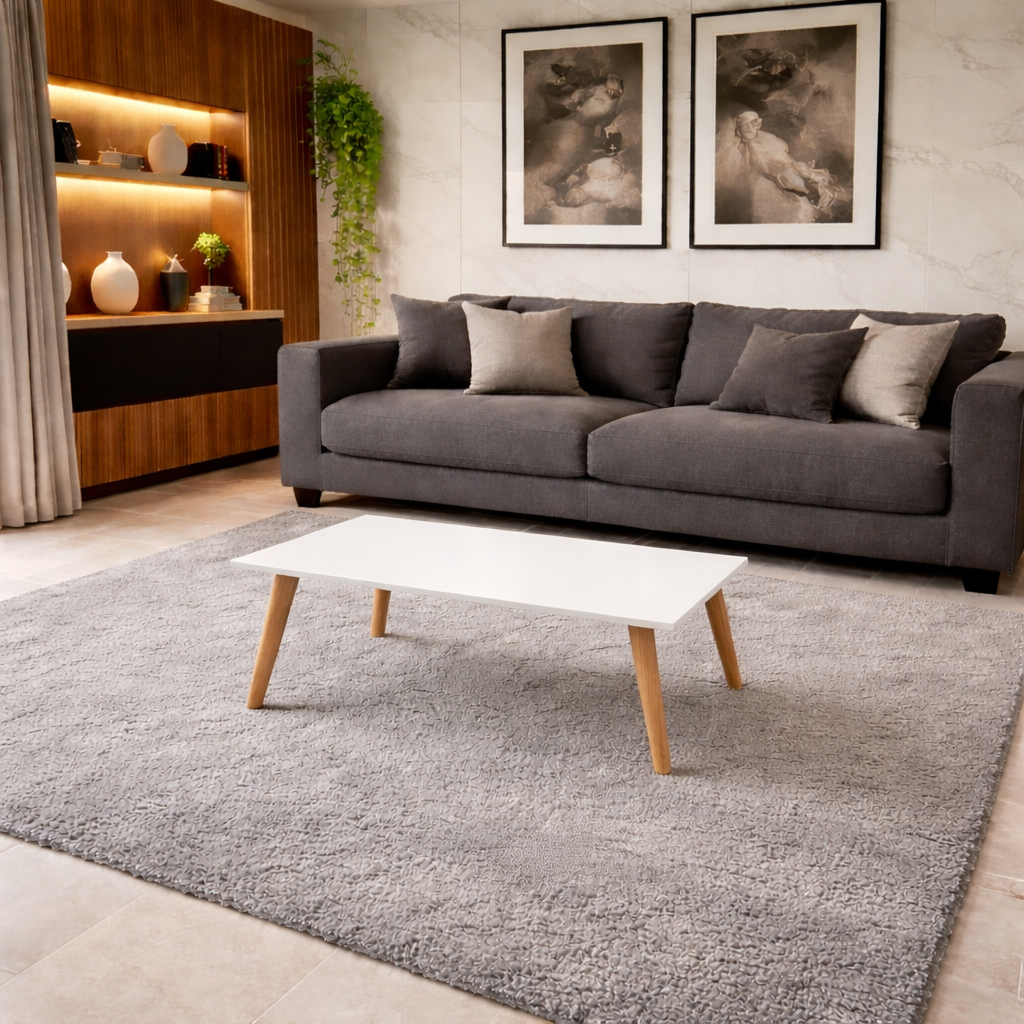 Mesa Quadrada de Centro Mesa de Apoio Mesinha de Canto Branco Bonito Moderno Apartamento Sala de Estar Quarto Utilidade