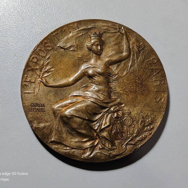 Medalha Francesa 1900 - Exposição de Paris - Elimatec Moedas Antigas.