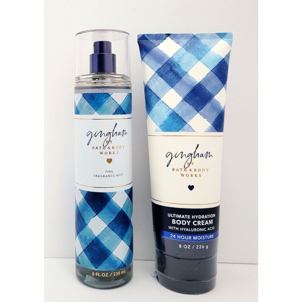 kit Gingheam Bath e Body Works/ Body splash 236ml + Hidratante 226g