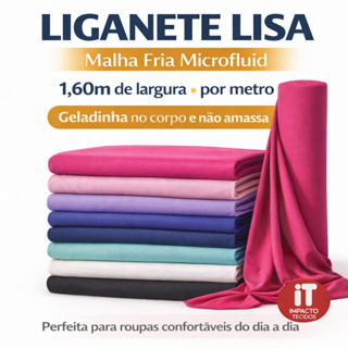 Malha Fria Liganete Lisa micro fluid 1 Metro x 1,60 - Varias cores em Oferta na Shopee