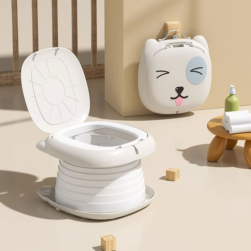 Assento Penico Portátil Dobrável Infantil C/ Tampa Desfralde