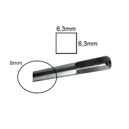EIXO CARDAN 8MM PONTAS QUADRADAS PARA ROÇADEIRA STIHL 160/220/280 — imagem 2 de 2