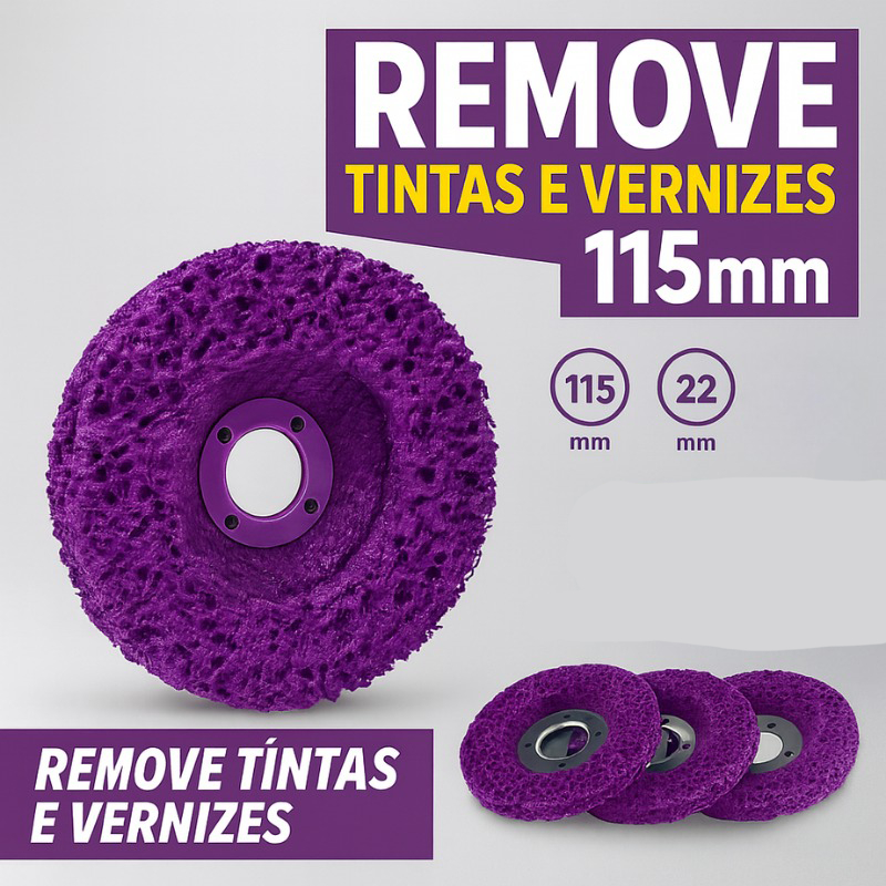 Disco De Limpeza Removedor de tintas vernizes pintura em metal madeira Lixadeira 115mm em Oferta na Shopee