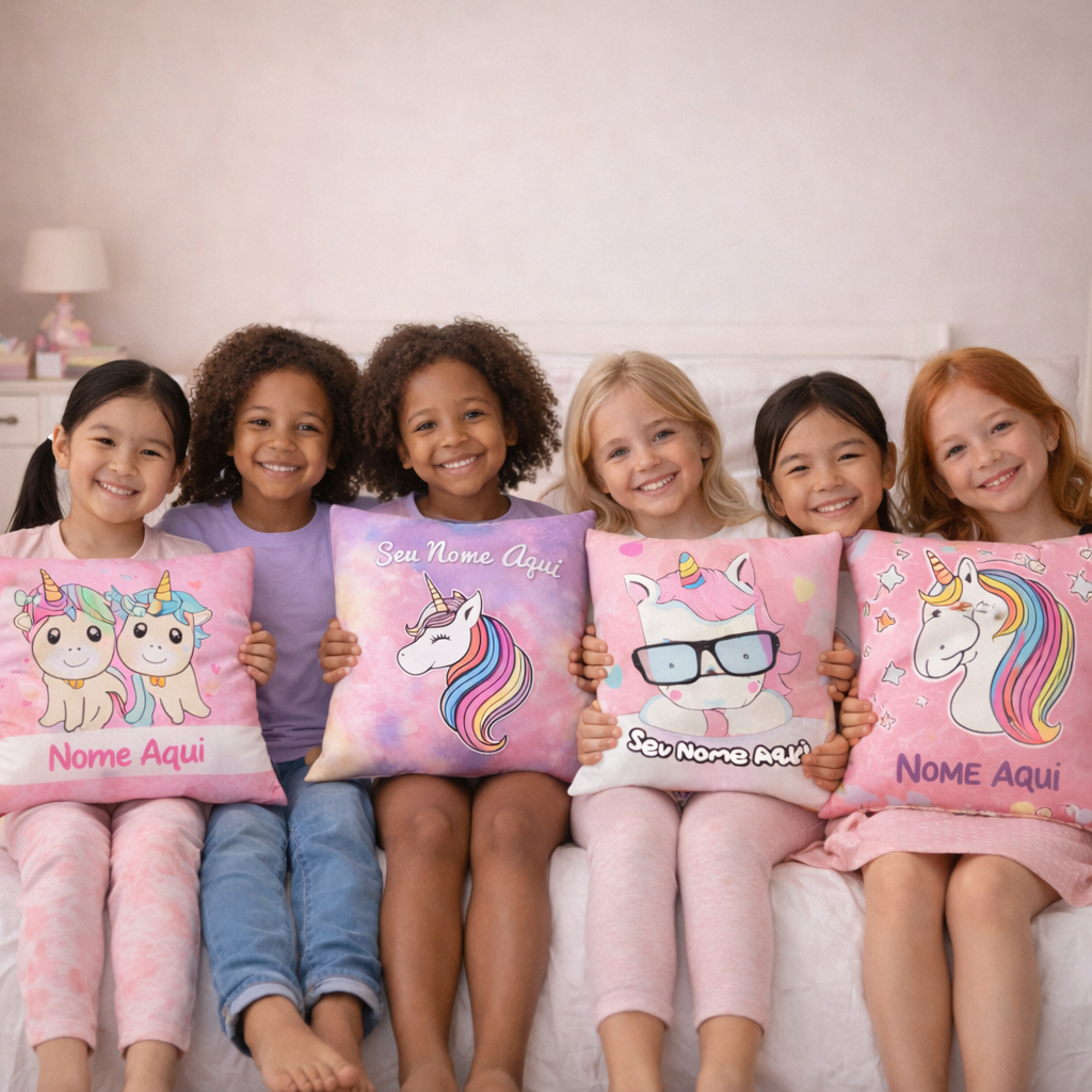 Almofada 40x40 Unicórnio Com Nome Escrito Personalizada em Oferta na Shopee
