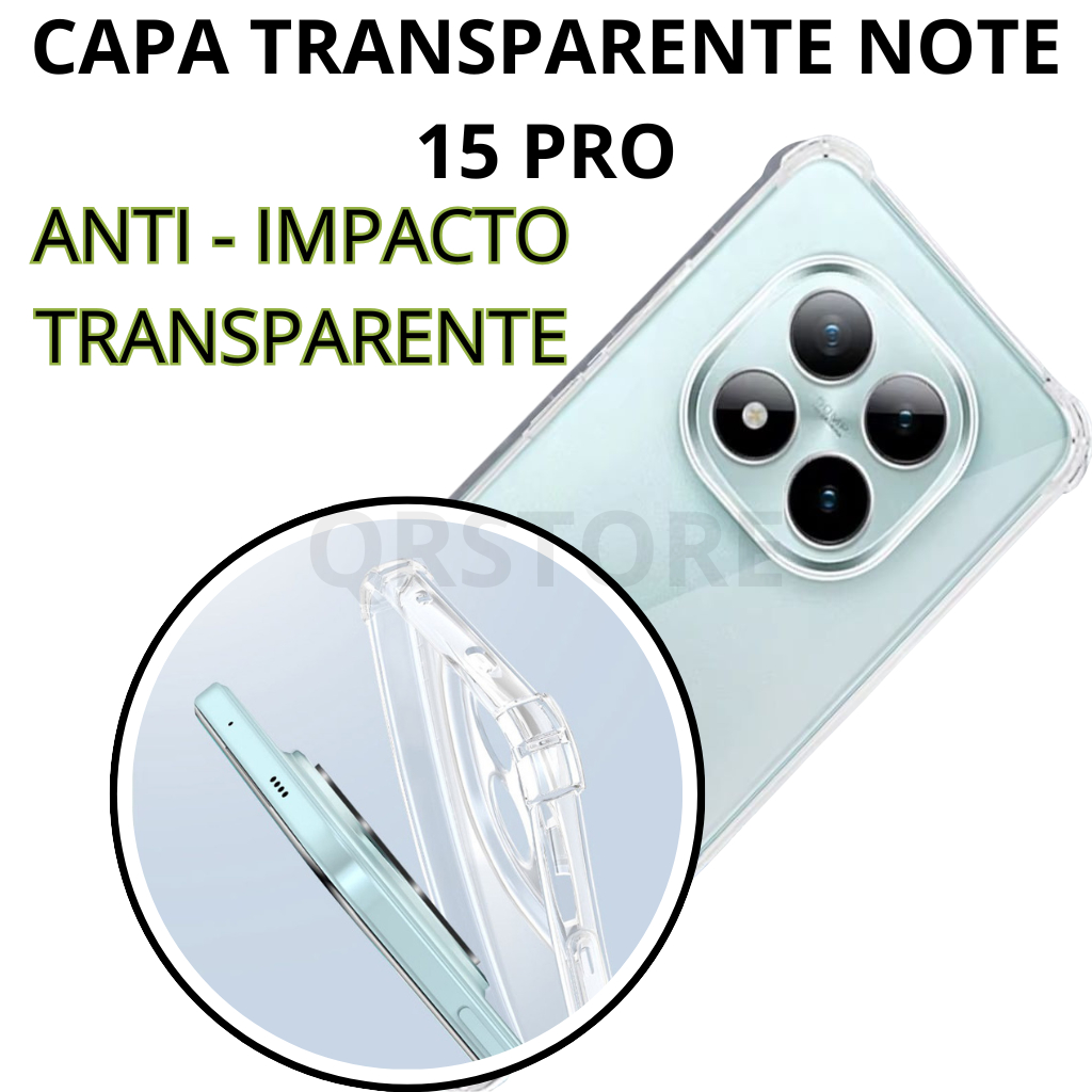 Capa Redmi Note 15 Pro 5G Anti Impacto Transparente em Oferta na Shopee