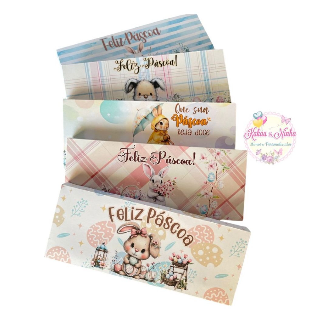 10 Caixa para Barra de Chocolate PÁSCOA 80,85,90gr-Porta Barra de Chocolate Páscoa