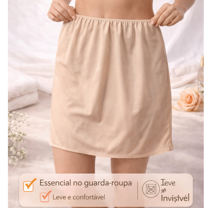 Anagua Saia Saiote Senhora Feminina Sem Renda Segunda Pele em Oferta na Shopee