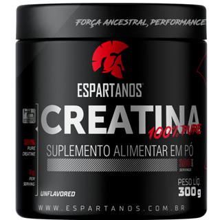 Creatina  Monohidratada 100% Pura 300g - Espartanos Suplementos em Oferta na Shopee