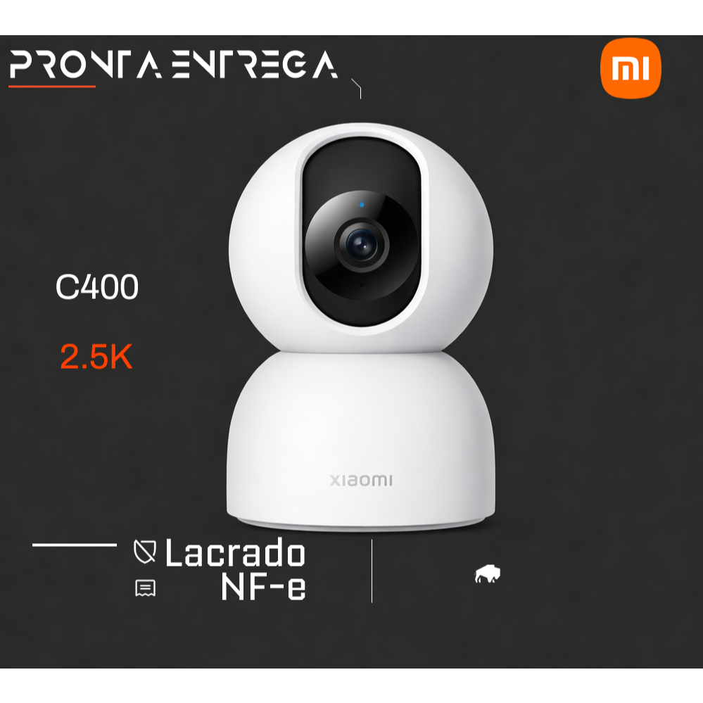 Câmera Xiaomi Smart C400 2.5k 360° Wi-fi visão noturna e detector de movimento